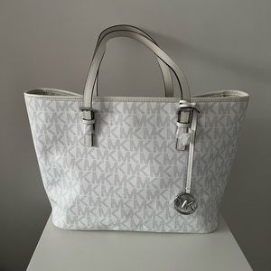 White large MK purse